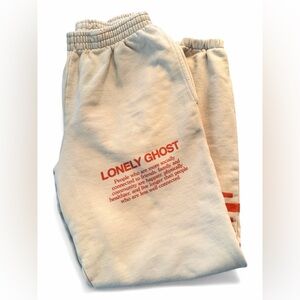 Lonely Ghost Cream Sweatpants Women’s Size Small from the Connect Collection
